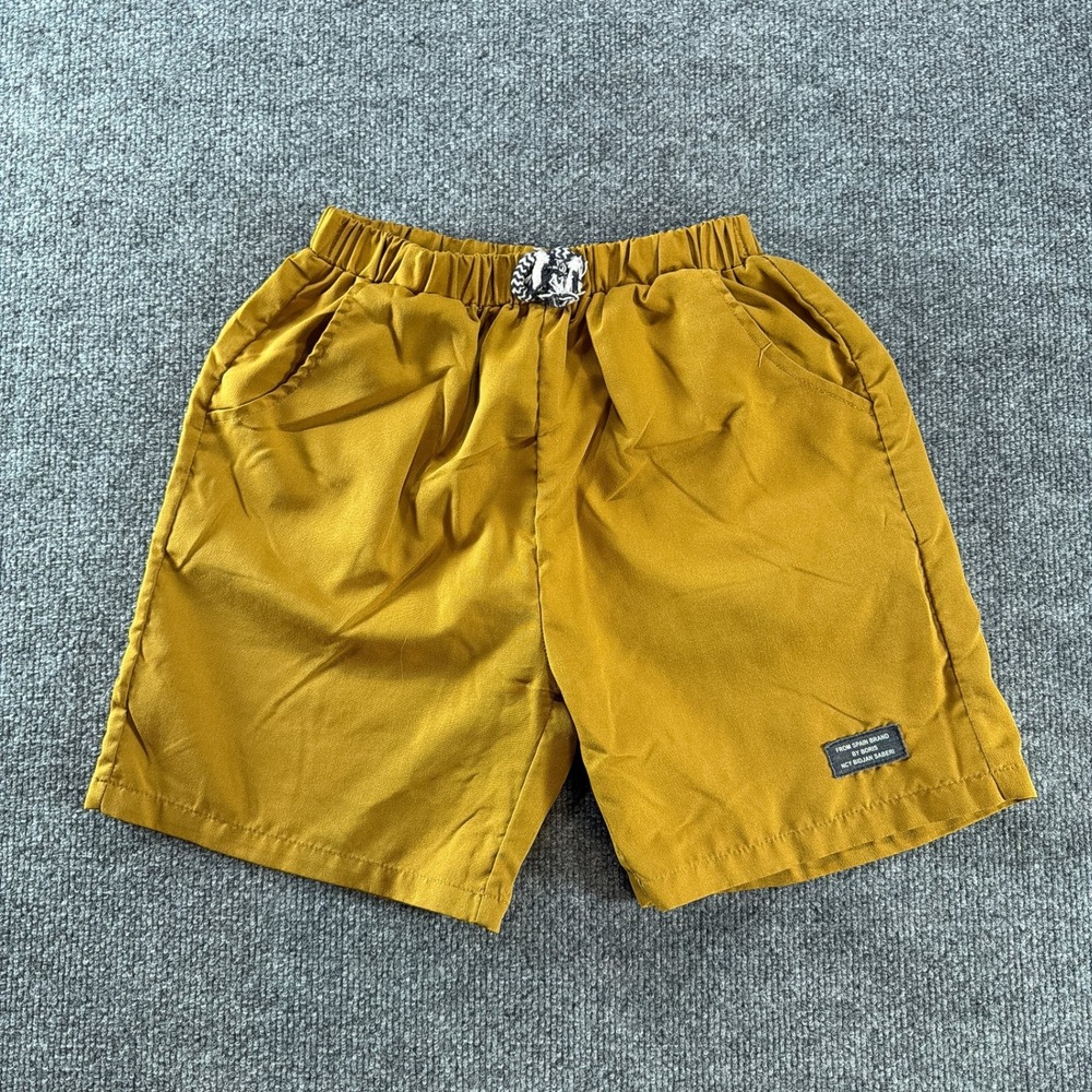 Boris Bidjan Saberi Kids Mustard Yellow Elastic Waist Shorts Size 13-14Y Spain